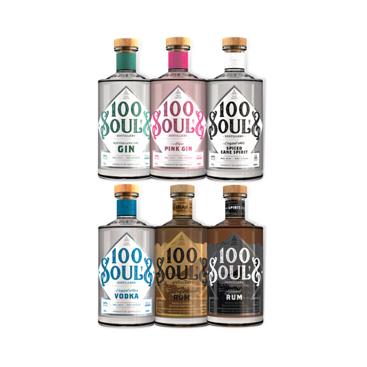 Australian Gin - 100 Souls Artisan Pink Gin 700ml (ABV 40%)