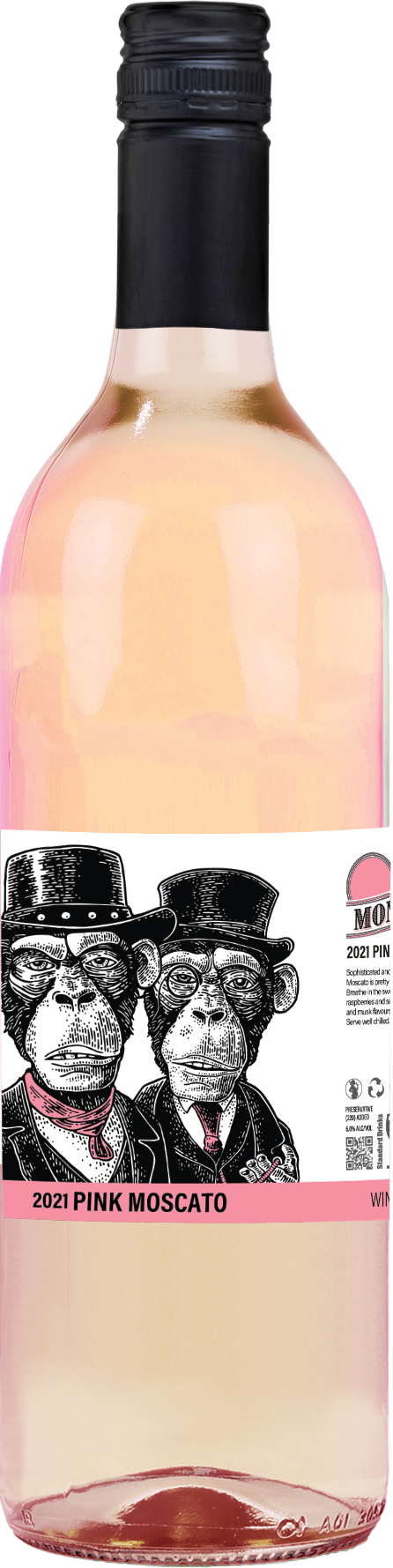 White Wine - 2 Monkeys Pink Moscato 750ml (ABV 6%)