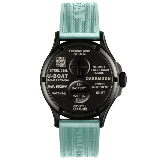 DARKMOON 44MM BK AQUAMARINE PVD