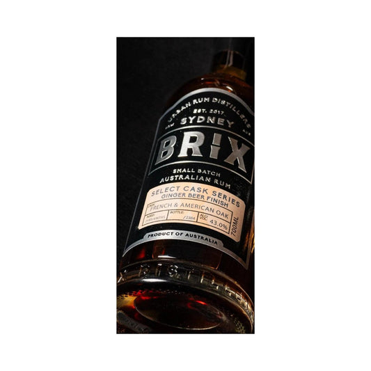 Dark Rum - Brix Select Cask Series Ginger Beer Finish Australian Rum 700ml (ABV 43%)
