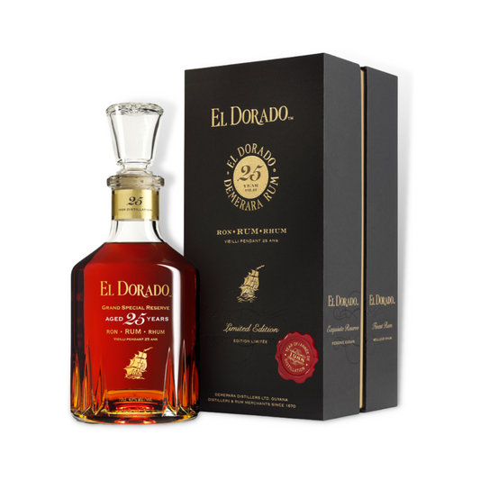Dark Rum - El Dorado 25 Year Old Grand Special Reserve Rum 700ml (ABV 43%)