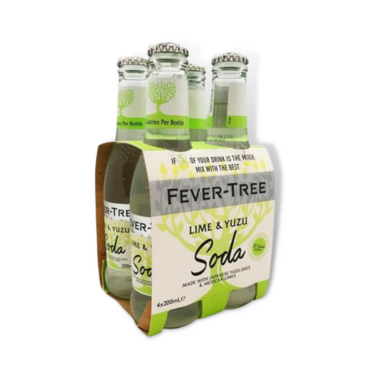 Fever Tree Lime & Yuzu Soda 200ml (pack of 4)