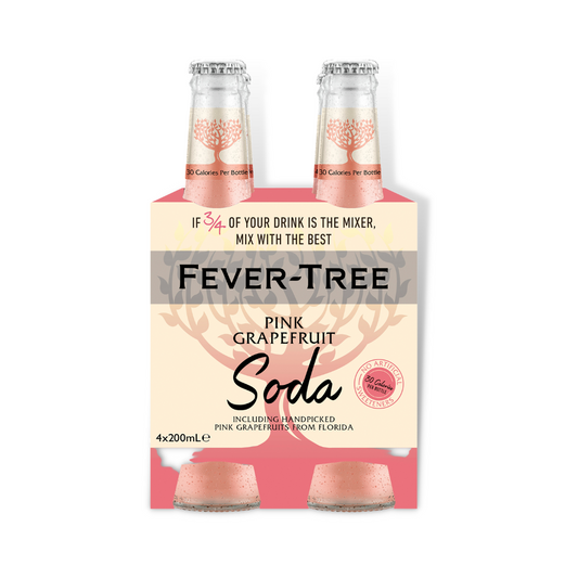 Fever Tree Pink Grapefruit Soda 200ml (pack of 4)