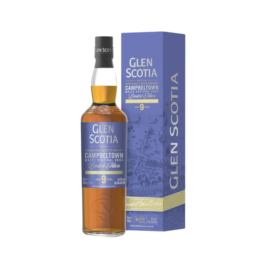 Scotch Whisky - Glen Scotia 2024 Festival Unpeated Fino Sherry Finish Single Malt Scotch Whisky 700ml (ABV 56%)