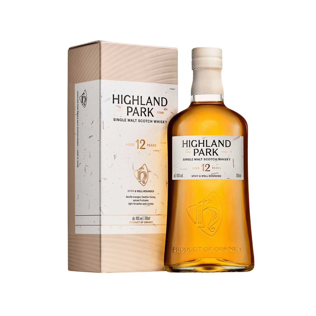 Scotch Whisky - Highland Park 12 Year Old Single Malt Scotch Whisky 700ml (ABV 40%)