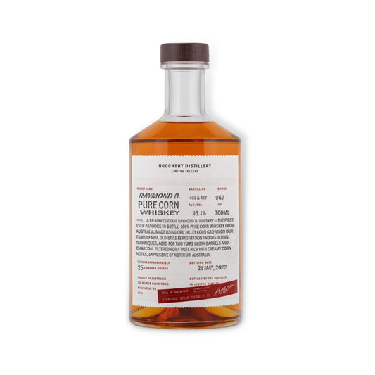 Australian Whisky - Hoochery Raymond B Pure Corn Whiskey 700ml (ABV 45%)