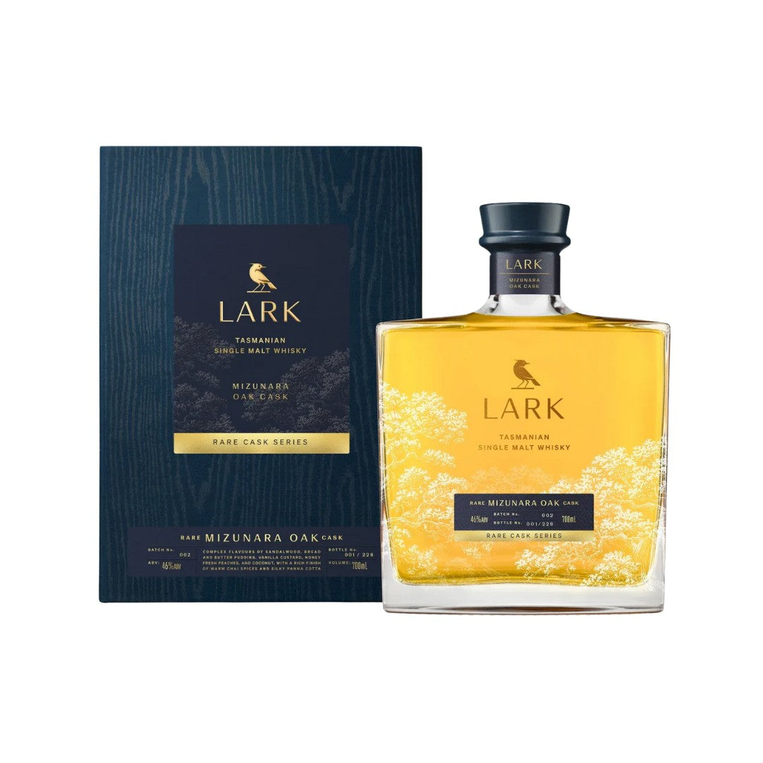 Australian Whisky - Lark Mizunara Oak Cask Tasmanian Single Malt Whisky 700ml (ABV 46%)