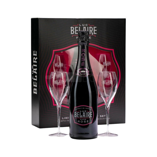 Rose Wine - Luc Belaire Rare Rose With 2 Glasses Gift Set 750ml (ABV 13%)