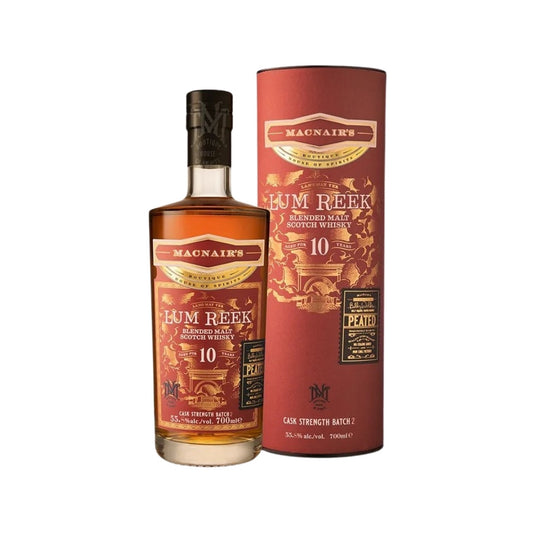 Scotch Whisky - MacNair's Lum Reek 10YO Cask Strength Blended Malt Scotch Whisky 700ml (ABV 55%)