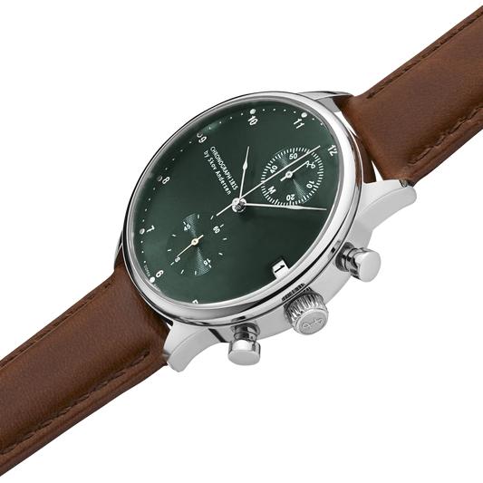 1815 Chronograph Steel / Green Sunray