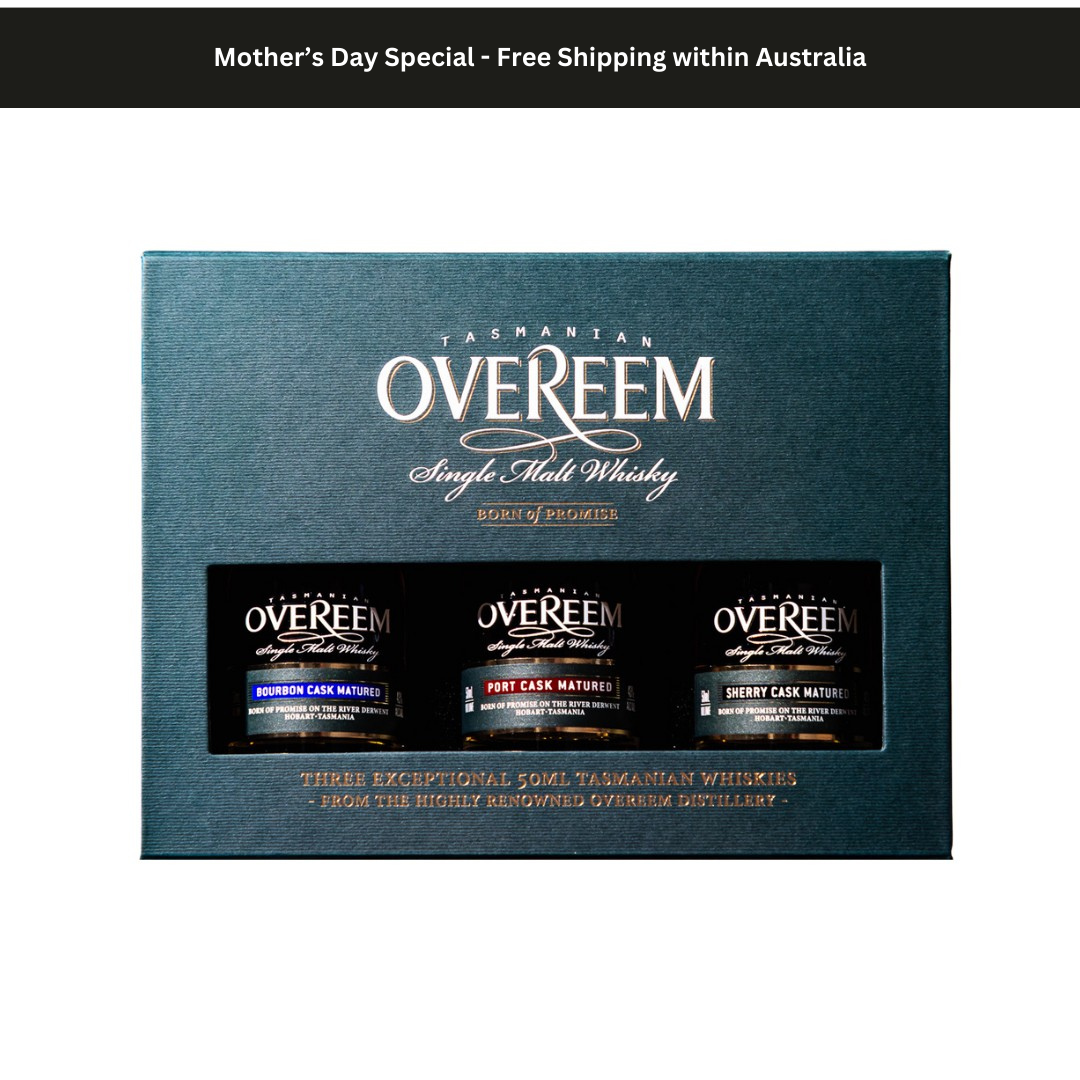 Australian Whisky - Overeem Tasmanian Single Malt Whisky 3x50ml Trio Gift Pack