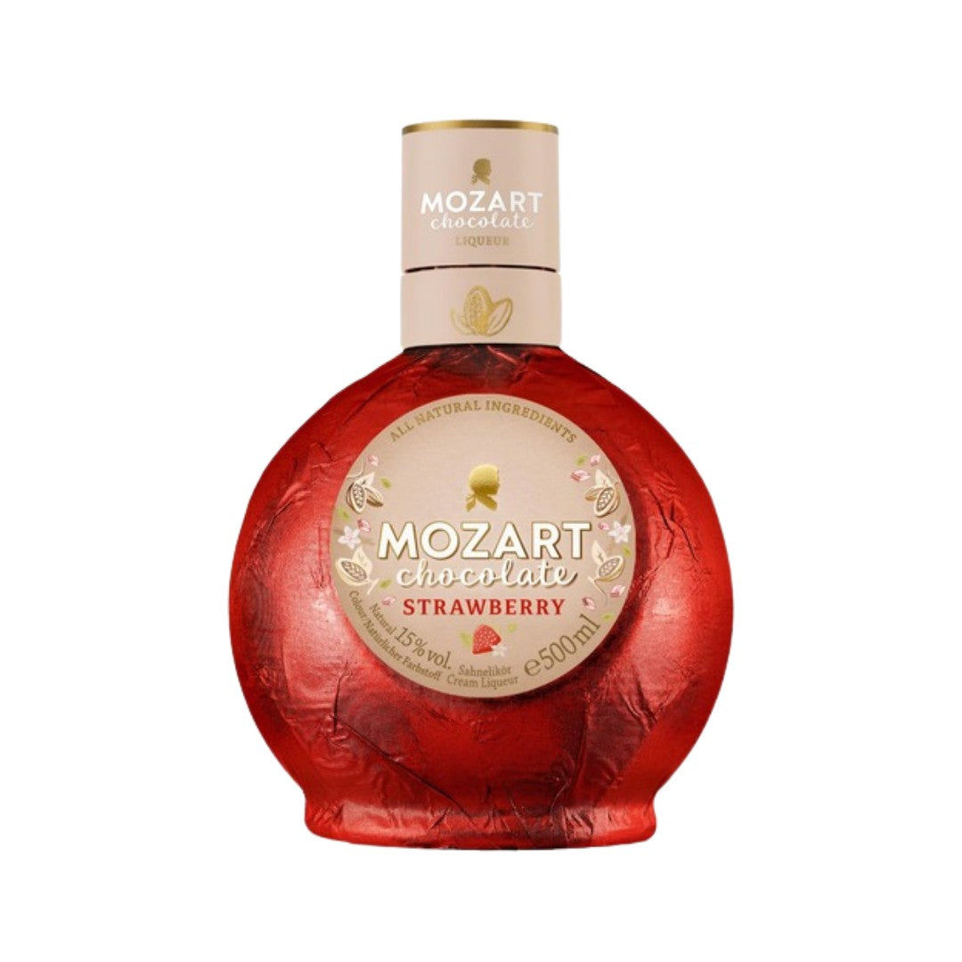 Liqueur - Mozart Strawberry White Chocolate Cream Liqueur 500ml (ABV 15%)