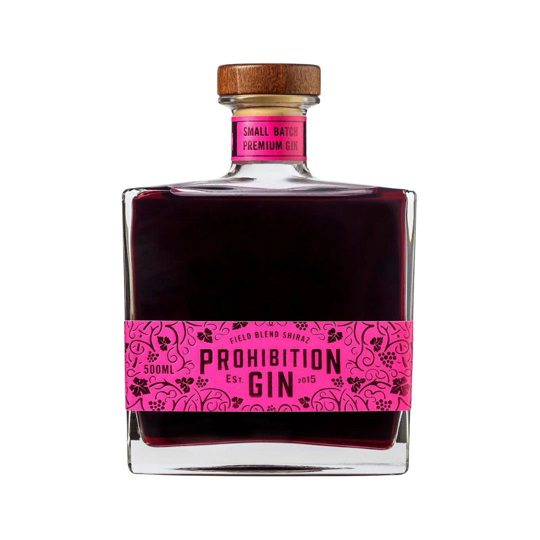 Australian Gin - Prohibition Field Blend Shiraz Gin 500ml (ABV 38%)