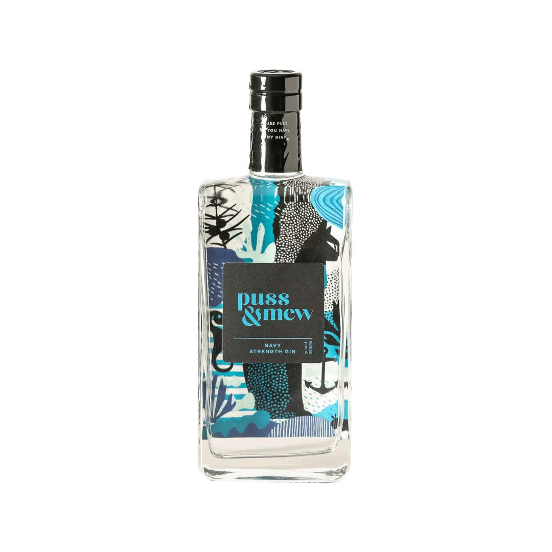 Australian Gin - Puss & Mew Navy Strength Gin 700ml (ABV 58%)