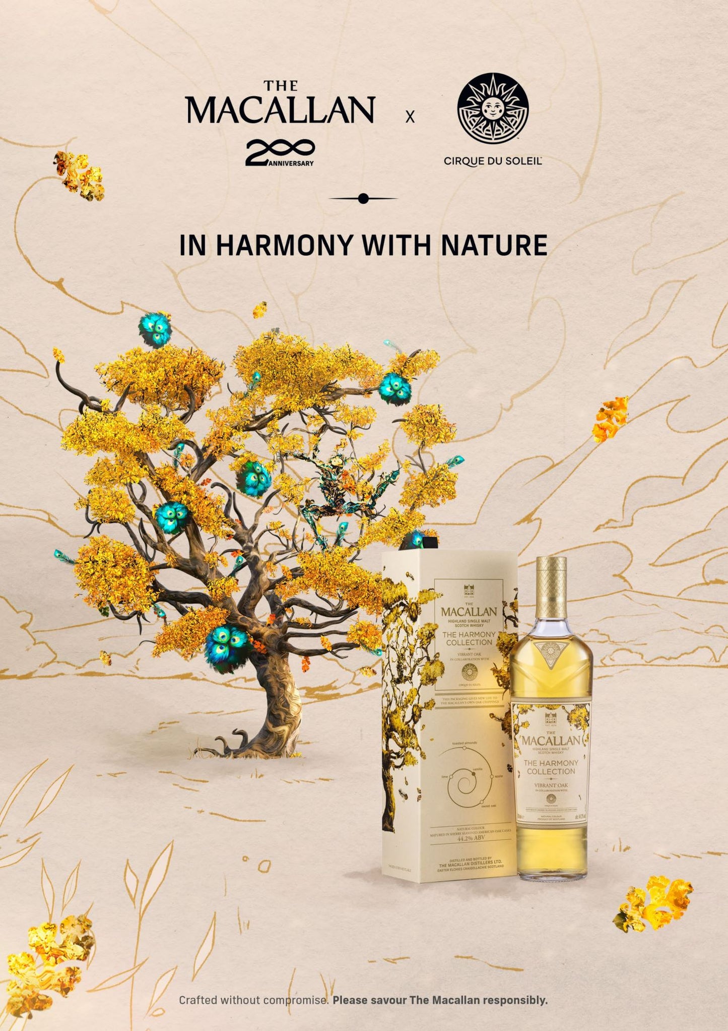 Scotch Whisky - Macallan The Harmony Collection - Vibrant Oak Single Malt Scotch Whisky 700ml (ABV 44%)