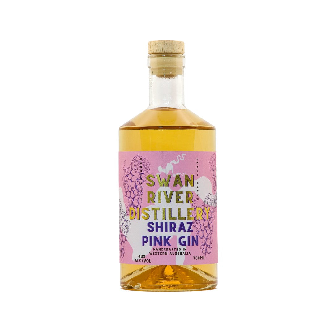 Australian Gin - Swan River Distillery Shiraz Pink Gin 700ml (ABV 42%)
