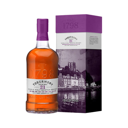 Scotch Whisky - Tobermory 21YO Single Malt Scotch Whisky 700ml (ABV 46%)