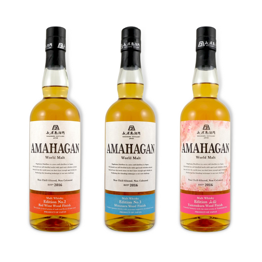 Japanese Whisky - Amahagan Red Wine Wood Finish Japanese Blended Malt Whisky 700ml (ABV 47%)