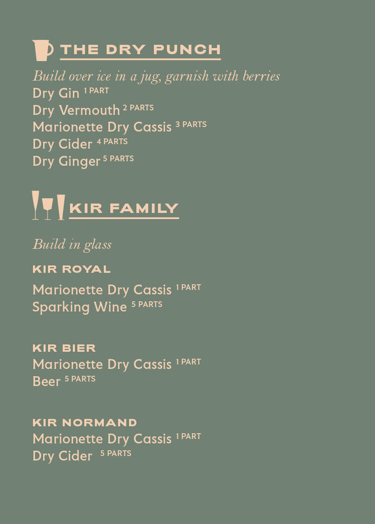 Blackcurrant Liqueur - Marionette Dry Cassis 500ml (ABV 20%)