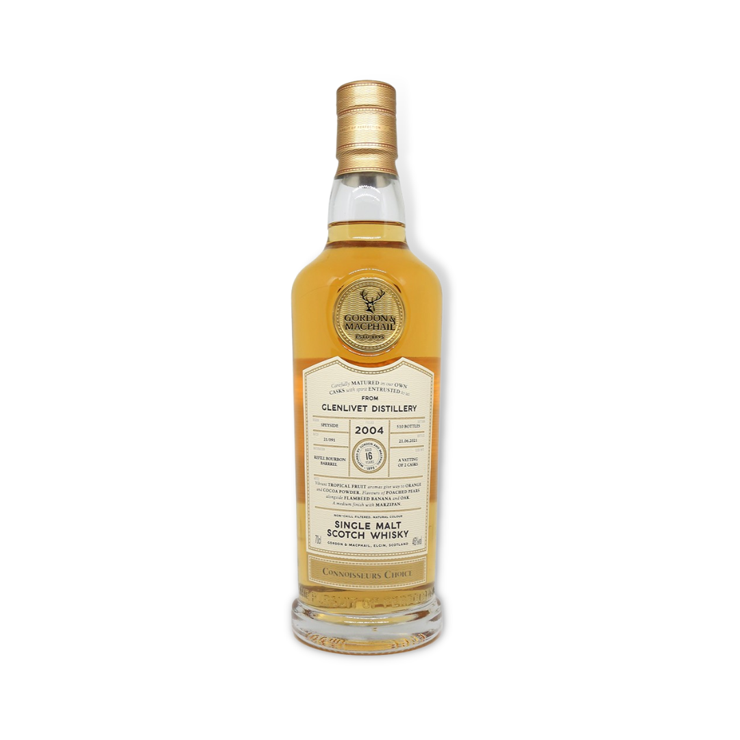 Scotch Whisky - Glenlivet 2004 16 Year Old (G&M Connoisseurs Choice) Single Malt Scotch Whisky 700ml (ABV 46%)