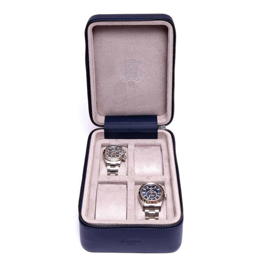 Hyde Park Four Watch Zip Case - Navy