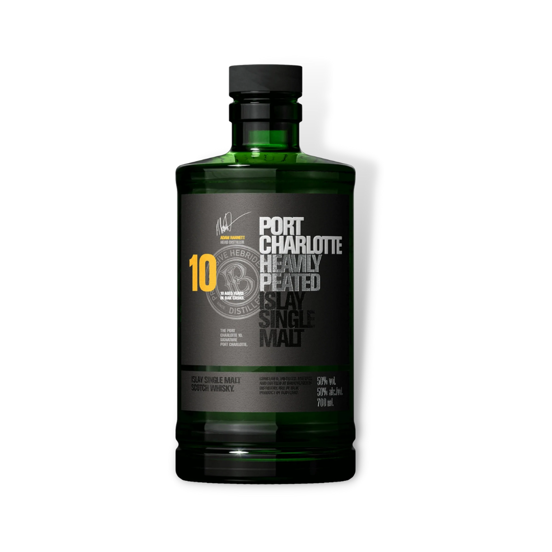 Scotch Whisky - Bruichladdich Port Charlotte 10 Year Old Heavily Peated Islay Single Malt Scotch Whisky 700ml (ABV 50%)