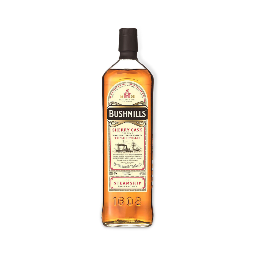 Irish Whiskey - Bushmills Steamship Sherry Cask Single Malt Irish Whiskey 1ltr (ABV 40%)