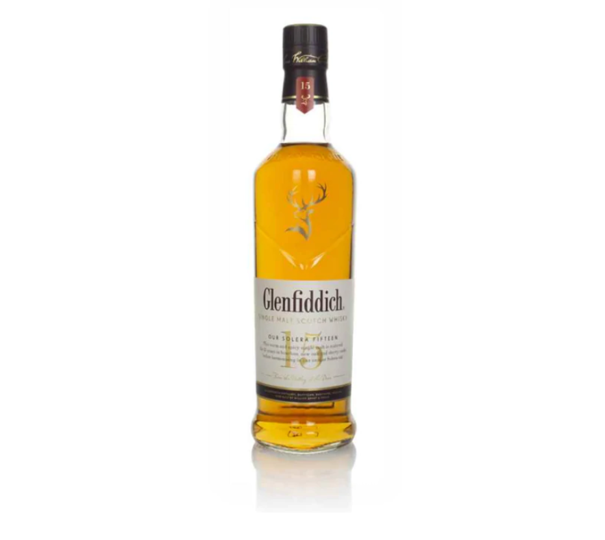 Scotch Whisky - Glenfiddich 15 Year Old Solera Single Malt Scotch Whisky 700ml (ABV 40%)