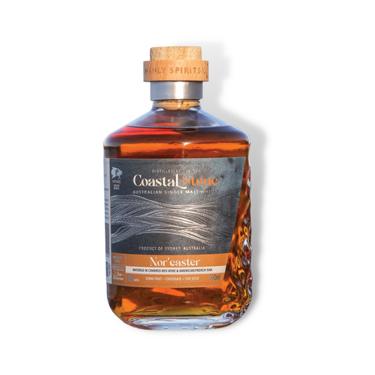 Australian Whisky - Manly Spirits Coastal Stone Nor'easter Australian Single Malt Whisky 500ml / 700ml (ABV 46%)
