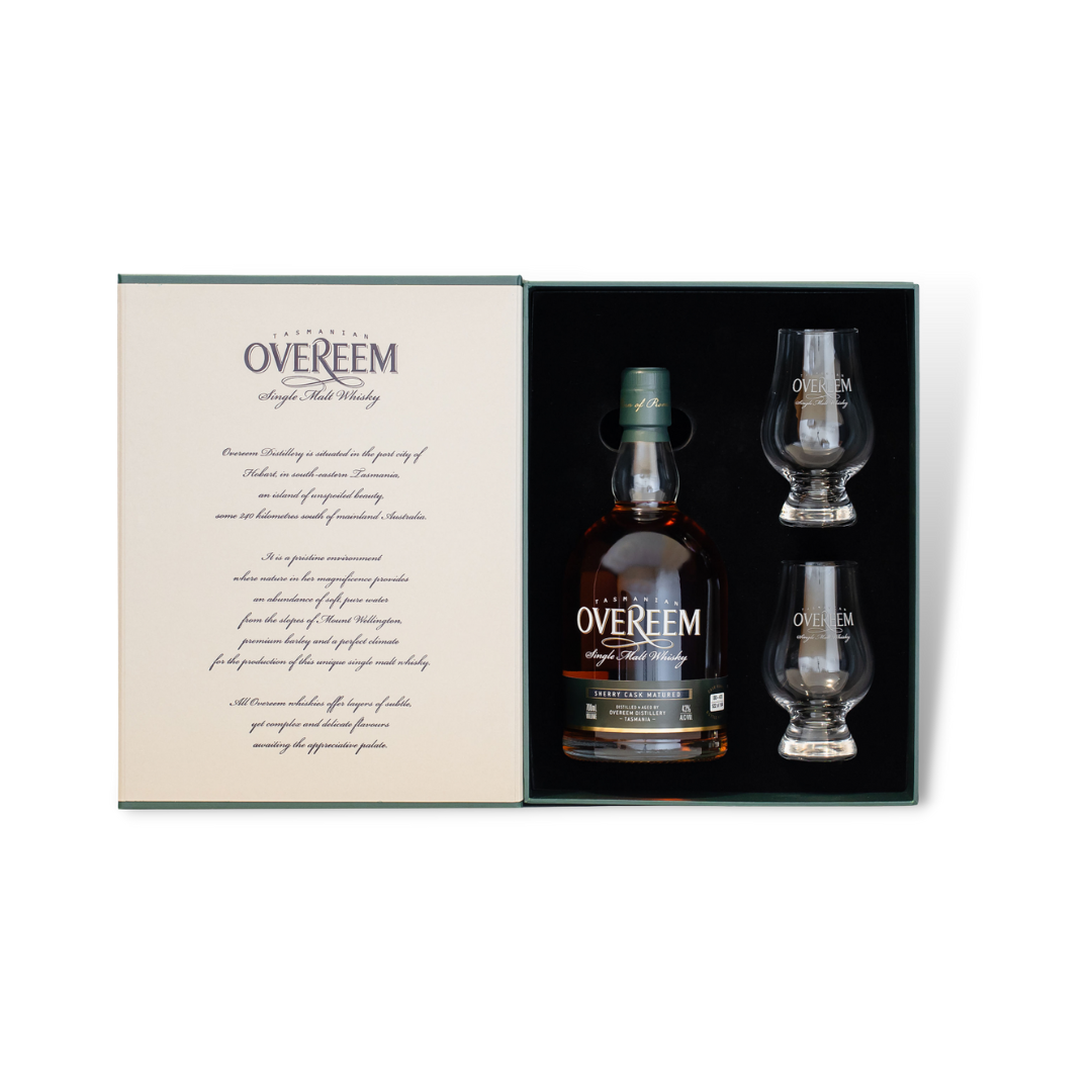 Australian Whisky - Overeem Port Cask Strength Tasmanian Single Malt Whisky 700ml Gift Box Set (ABV 60%)