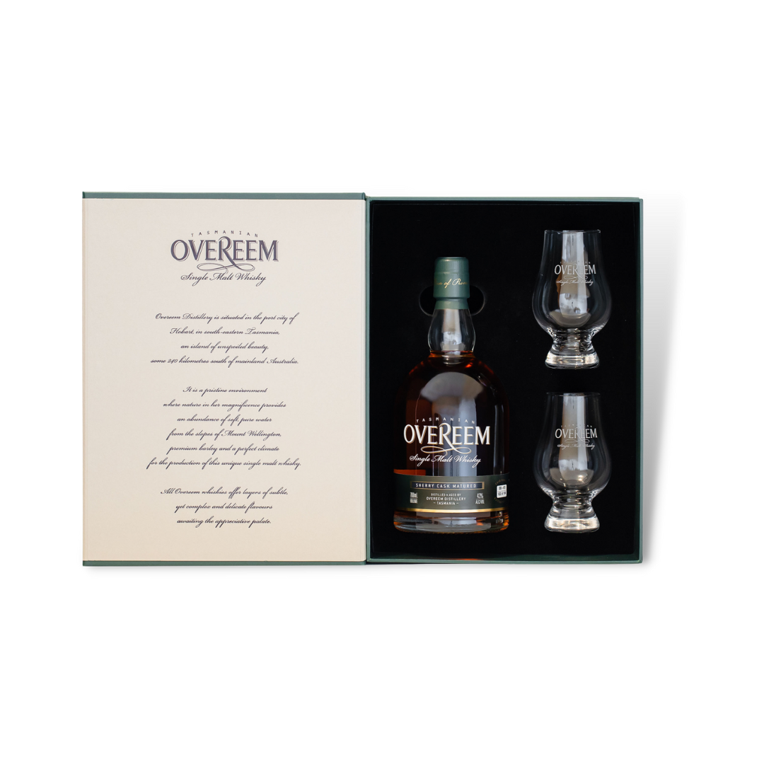 Australian Whisky - Overeem Muscat Cask Tasmanian Single Malt Whisky 700ml Gift Box Set (ABV 48.5%)