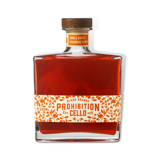 Australian Gin - Prohibition Blood Orange Cello Gin 500ml (ABV 22%)