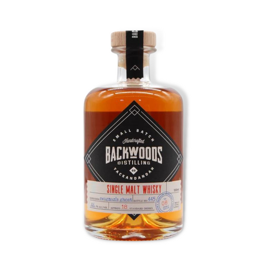 Australian Whisky - Backwoods Distilling Co Batch#8 Swagman's Ghost Rye Whisky 500ml (ABV 46%)