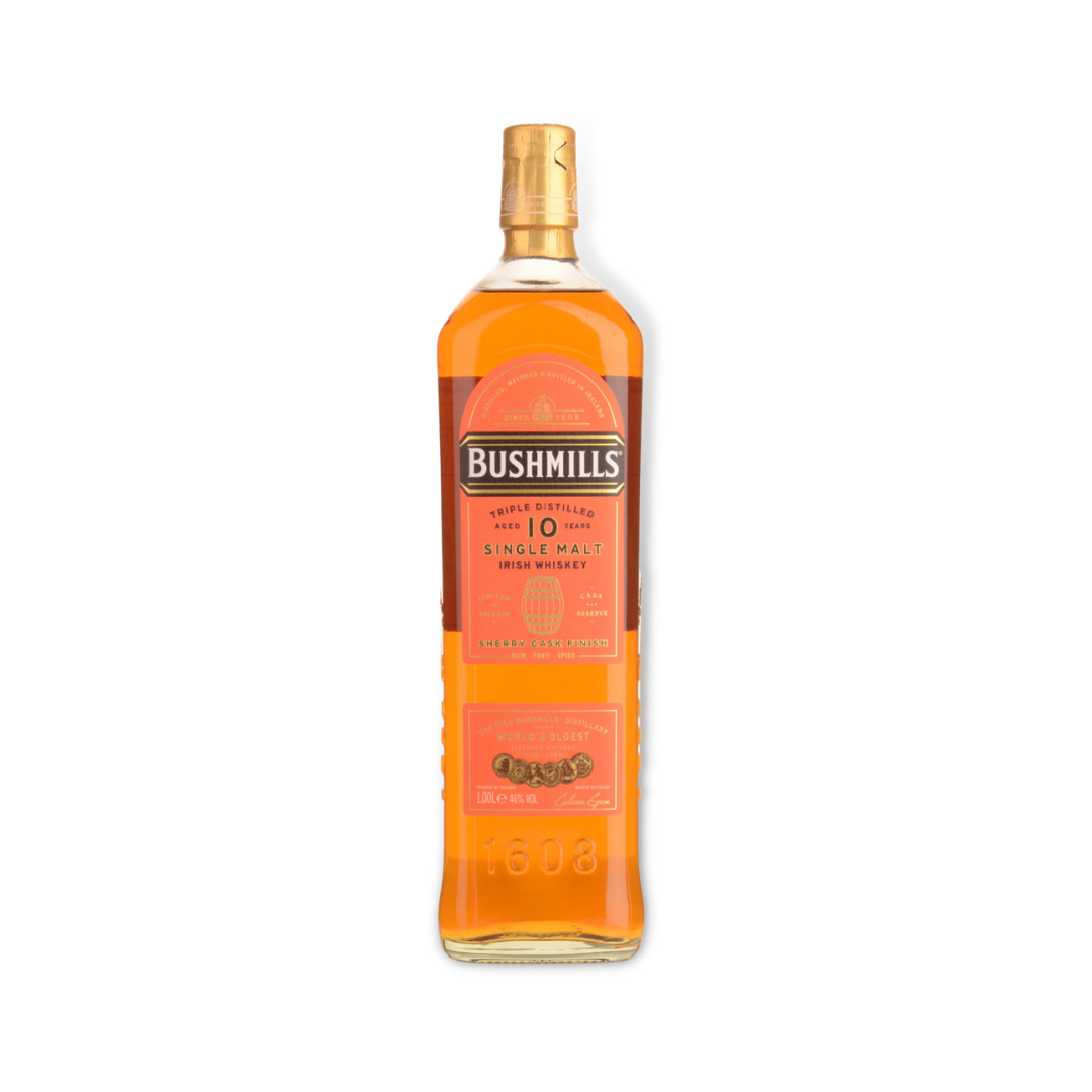 Irish Whiskey - Bushmills 10 Year Old Sherry Cask Finish Single Malt Irish Whiskey 1ltr (ABV 46%)