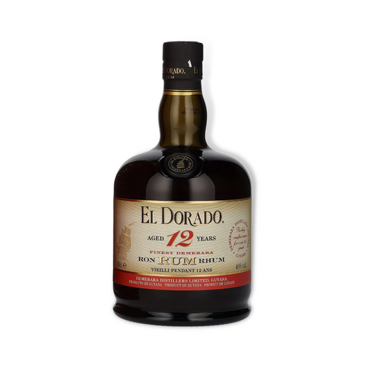 Dark Rum - El Dorado 12 Year Old Rum 700ml (ABV 40%)