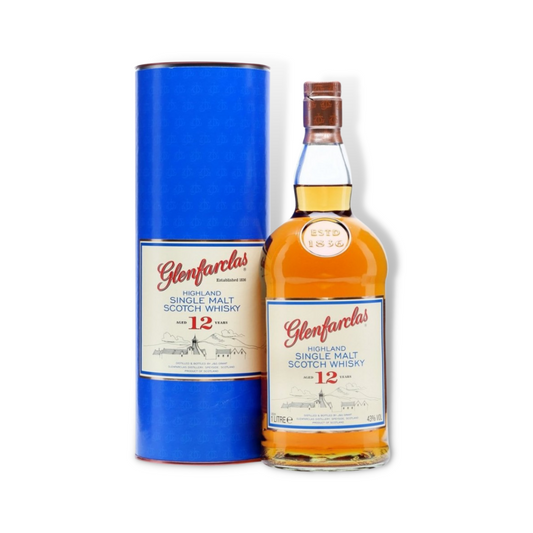 Scotch Whisky - Glenfarclas 12 Year Old Highland Single Malt Scotch Whisky 1ltr / 700ml (ABV 43%)