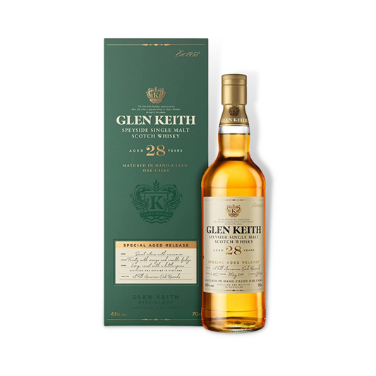 Scotch Whisky - Glen Keith 28 Year Old Speyside Single Malt Scotch Whisky 700ml (ABV 43%)