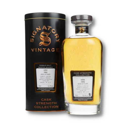 Whiskey - Jura 1992 29 Year Old Cask Strength Single Malt Scotch Whisky 700ml (Signatory Vintage) (ABV 52.4%)