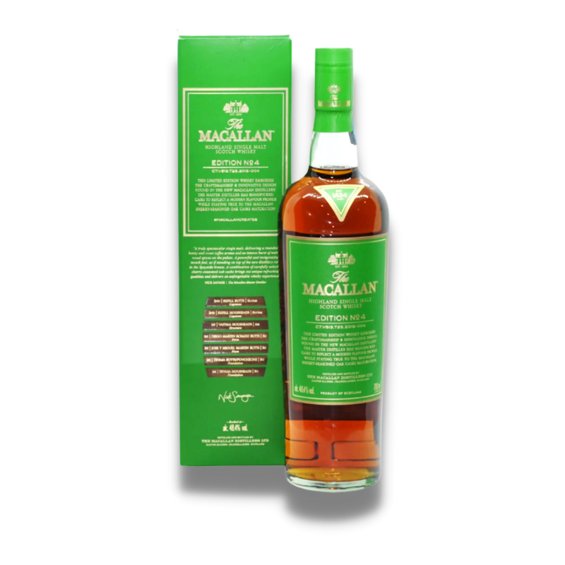 Scotch Whisky - The Macallan edition No. 4 Single Malt Scotch Whisky 700ml (ABV 48.4%)