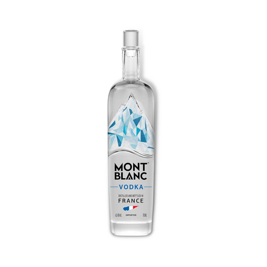 French Vodka - Mont Blanc Vodka & 2 Glasses Gift Pack 700ml (ABV 40%)
