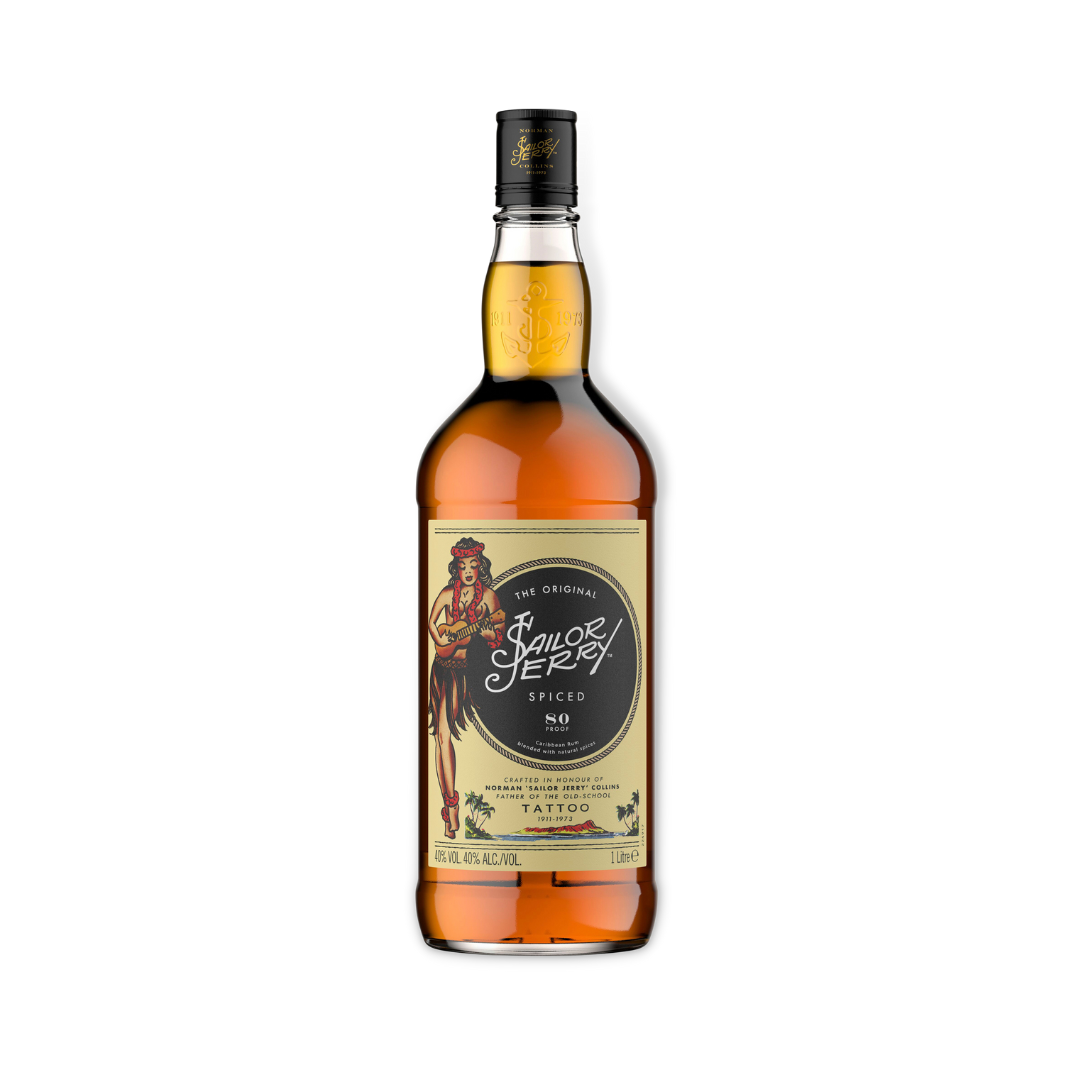 Spiced Rum - Sailor Jerry Spiced Rum 1ltr / 700ml (ABV 40%)