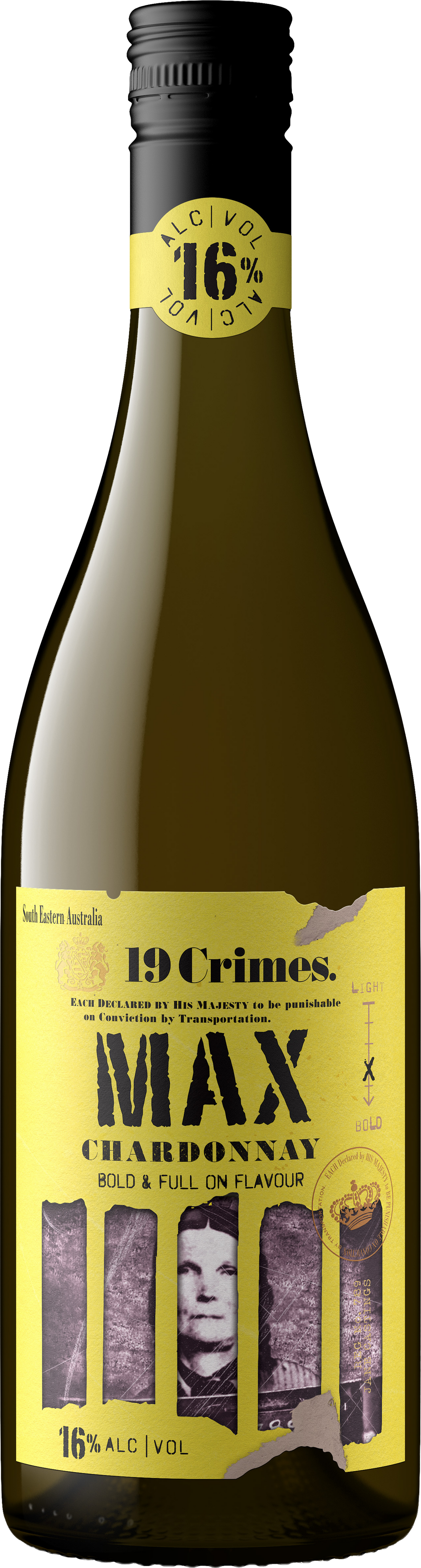 White Wine - 19 Crimes Max Chardonnay 750ml (ABV 16%)