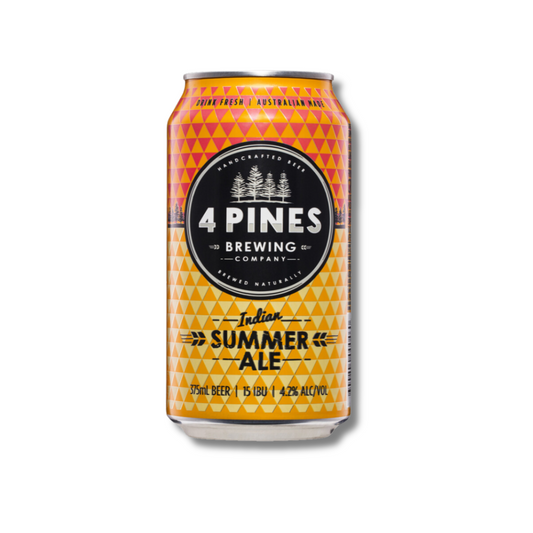 Summer Ale - 4 Pines Indian Summer Ale 375ml Case of 24 (ABV: 4.2%)