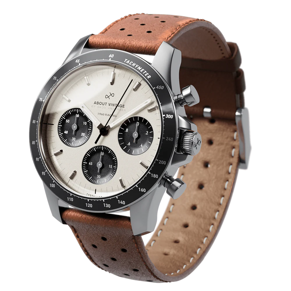 1960 Racing Chronograph Steel / Off White & Black