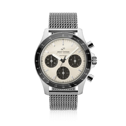 1960 Racing Chronograph Steel / Off White & Black