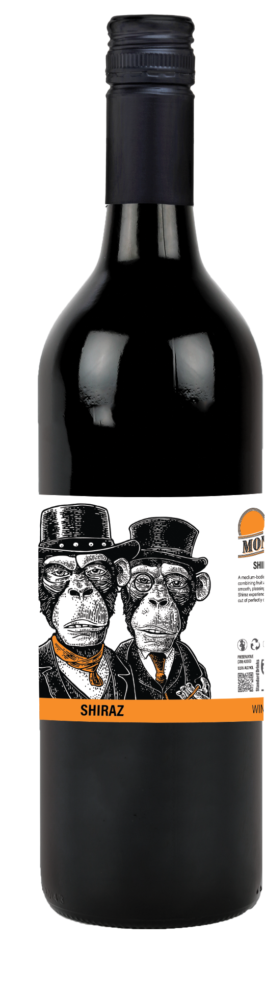 Red Wine - 2 Monkeys Shiraz 750ml (ABV 13.5%)