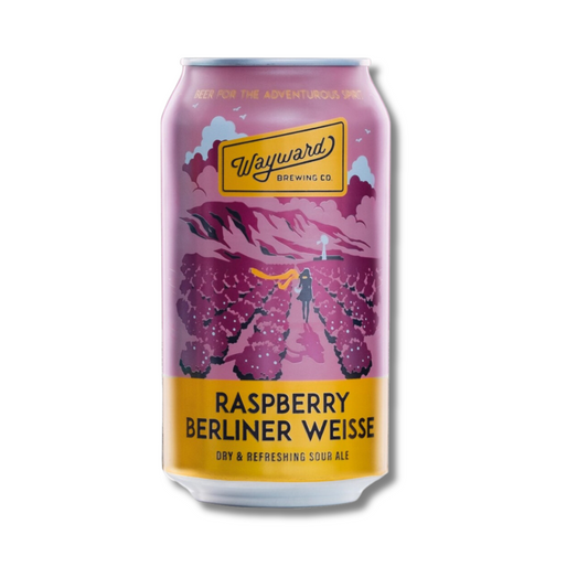 Sour Beer - Wayward Brewing Raspberry Berliner Weisse 375ml Case of 24 (ABV: 3.8%)