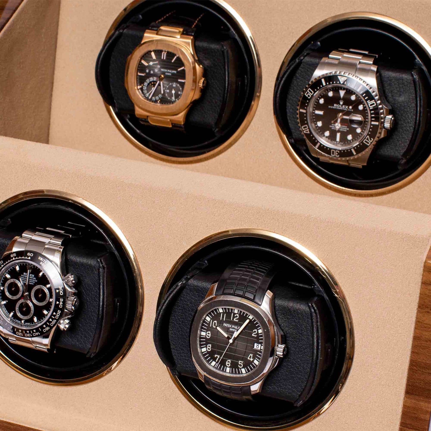 Perpetua III Quad Watch Winder - Walnut