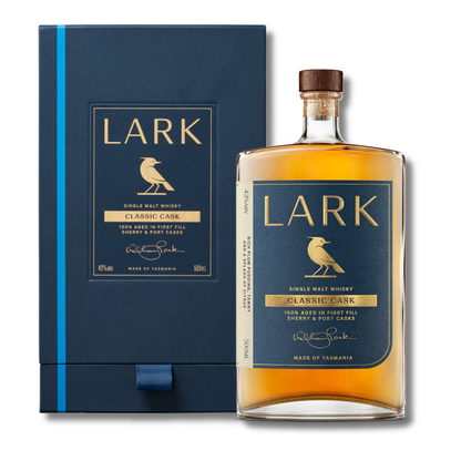 Australian Whisky - Lark Classic Cask Single Malt Whisky 500ml / 100ml (ABV 43%)