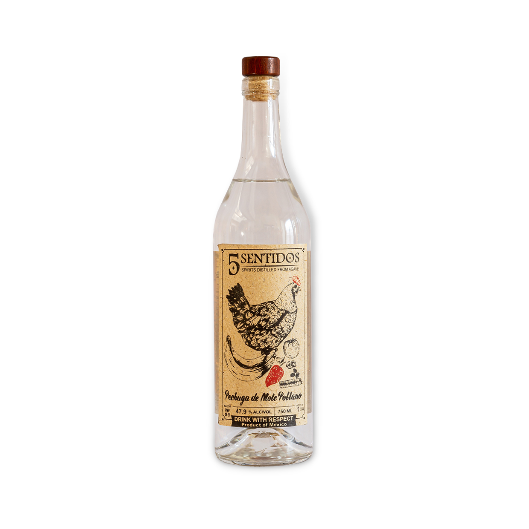 Mezcal - 5 Sentidos Pechuga de Mole Poblano 750ml (ABV 47.8%)